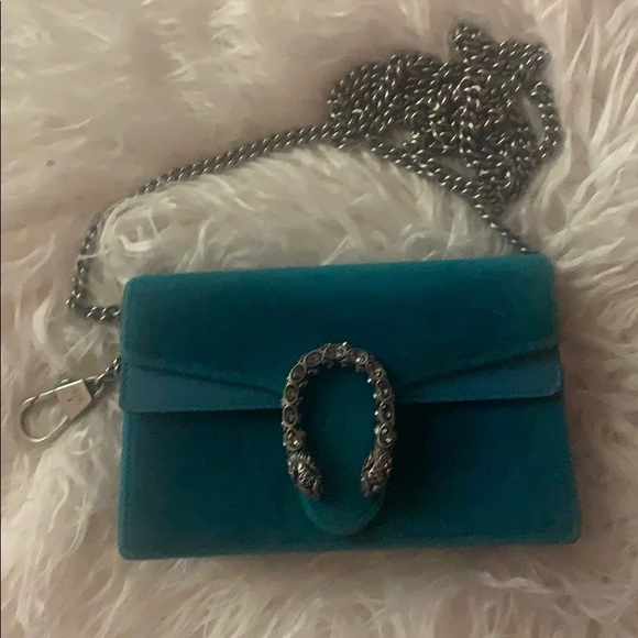 Gucci Velvet Super Mini Dionysus in Peacock - Picture 2 of 8